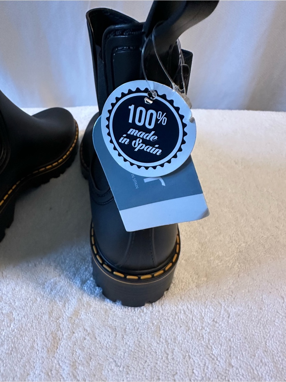 Igor Black Chelsea Rain Boots Waterproof Women’s Size 8 EU 38 New Spain - Picture 9 of 9